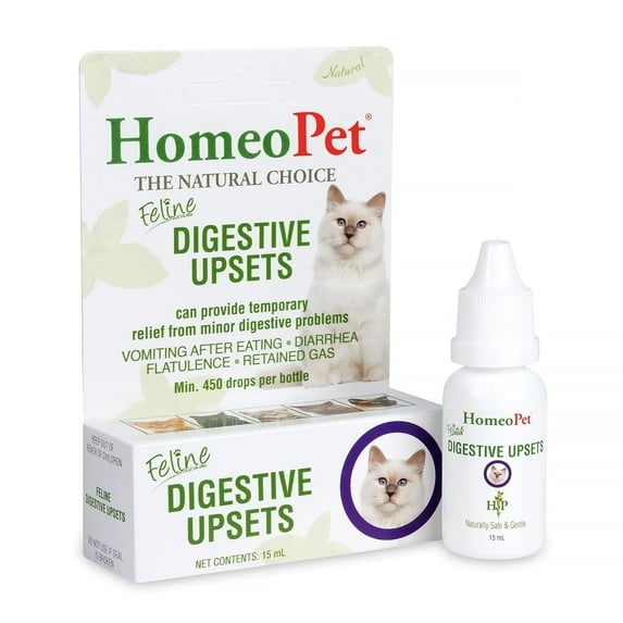 HomeoPet Feline Digestive Upsets Digestive Health Supplement Solution for Cats, 15-Milliliter Bottle