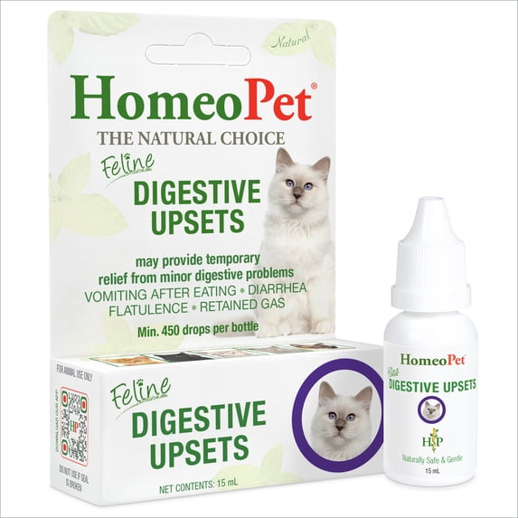 HomeoPet Feline DIGESTIVE UPSETS Digestive Health Support Drops for Cats, 15 mL