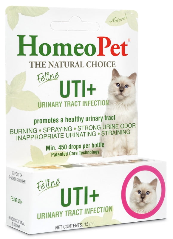 HomeoPet Feline UTI+ Promotes Healthy Urinary Track for Cats Pets 15mL