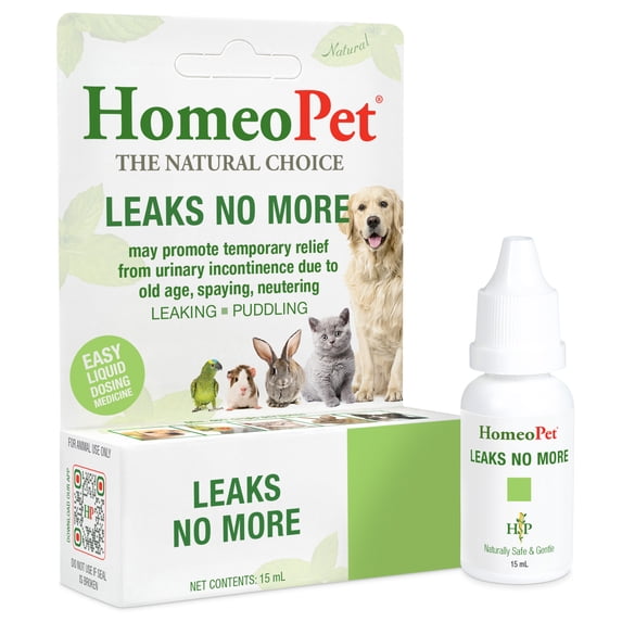 HomeoPet LEAKS NO MORE Urinary Health Support Drops for Pets, 15 mL