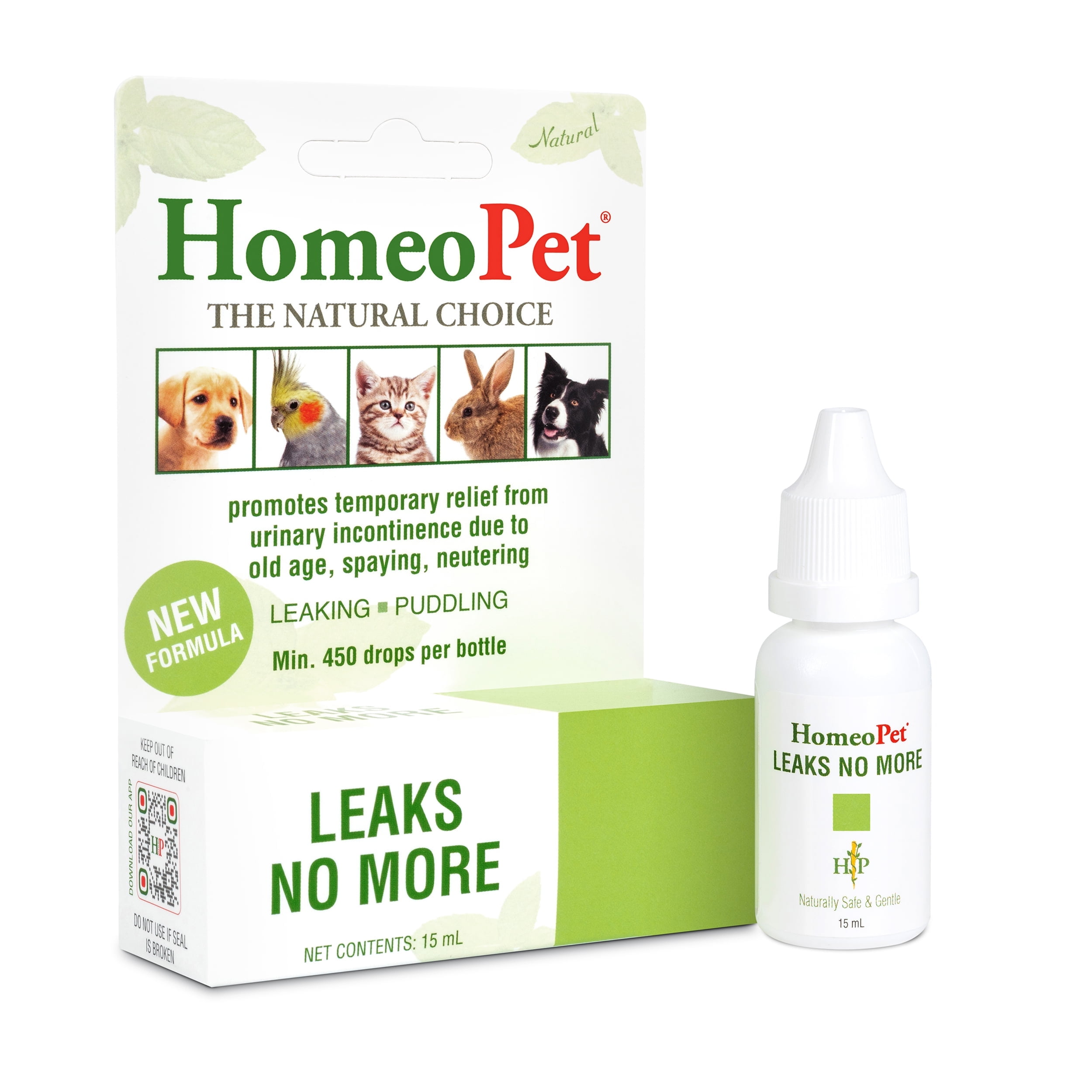 HomeoPet Leaks No More Urinary Health Supplement Solution for Pets, 15-Milliliter Bottle
