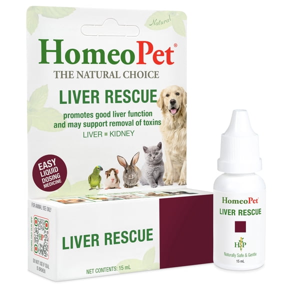 HomeoPet LIVER RESCUE, Liver Health Support Drops for Pets, 15 mL