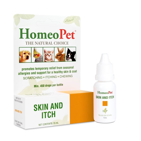 HomeoPet SKIN AND ITCH Support Drops for Pets, 15 mL