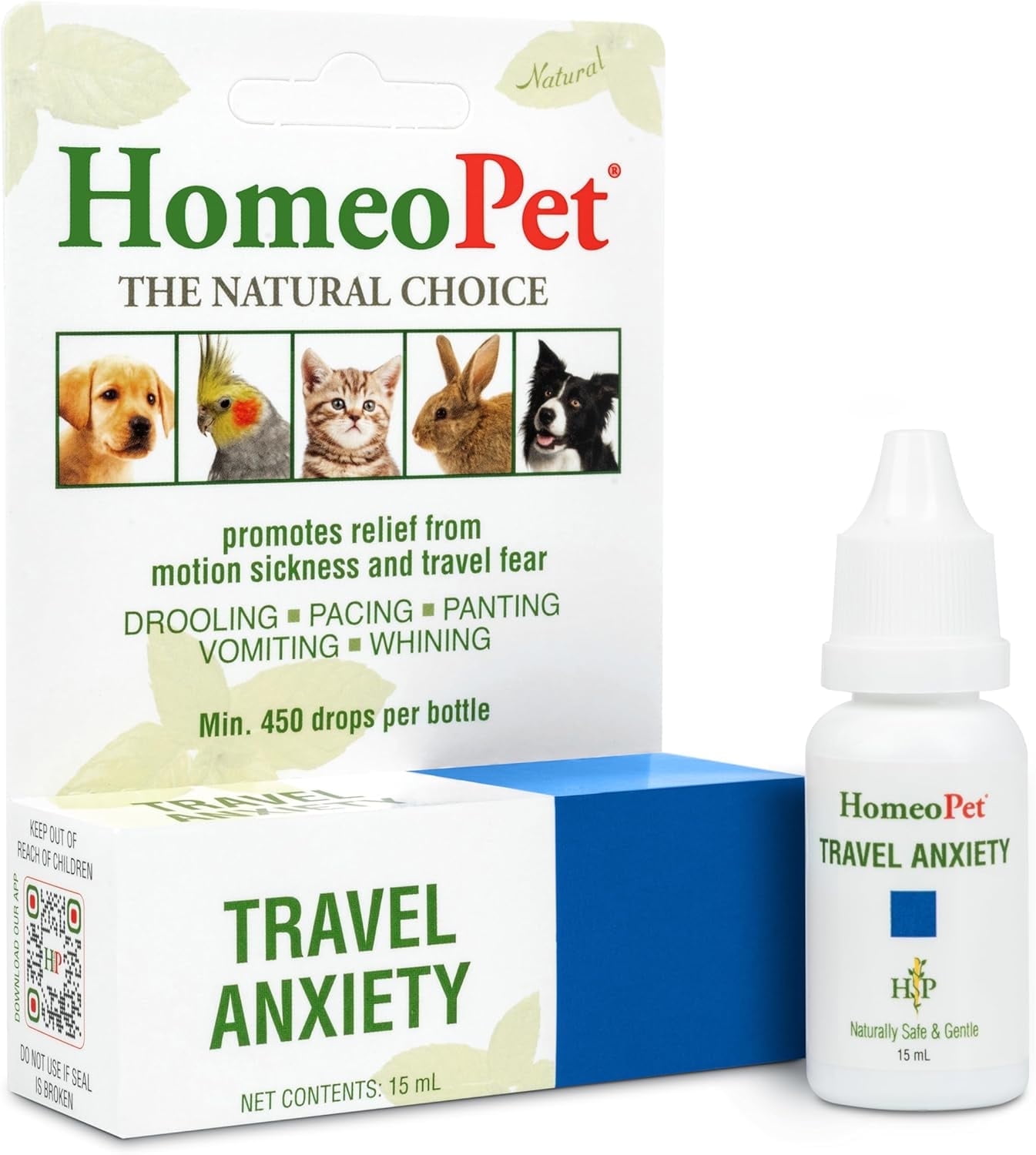 HomeoPet Travel Anxiety 15 ml Homeopathic Remedy for Dogs Cats