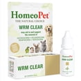 thumbnail image 1 of HomeoPet WRM CLEAR Worm Parasite Remedy Support Drops for Pets, 15 mL, 1 of 9
