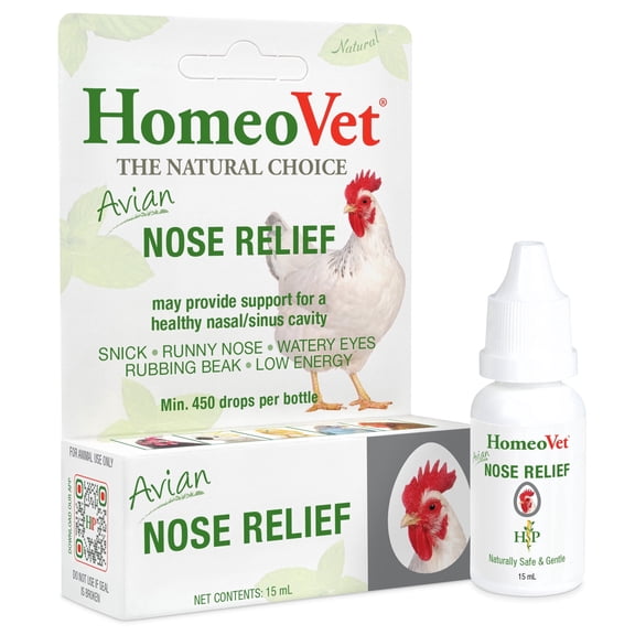 HomeoPet Avian NOSE RELIEF Nasal and Sinus Health Support Drops for Birds, 15 mL