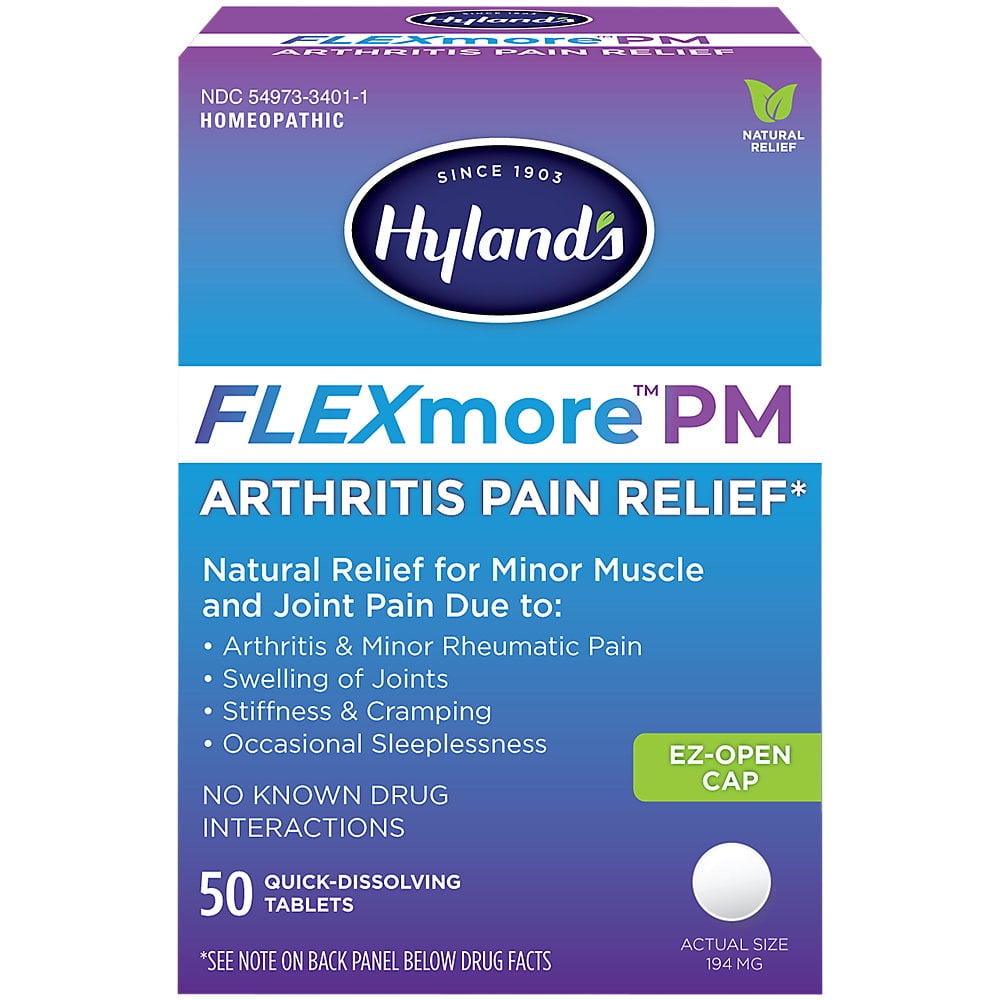 Homeopathic FLEXmore PM Arthritis Pain Relief (50 Quick Dissolving Tabs