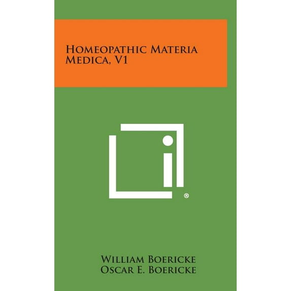 Homeopathic Materia Medica, V1 (Hardcover)