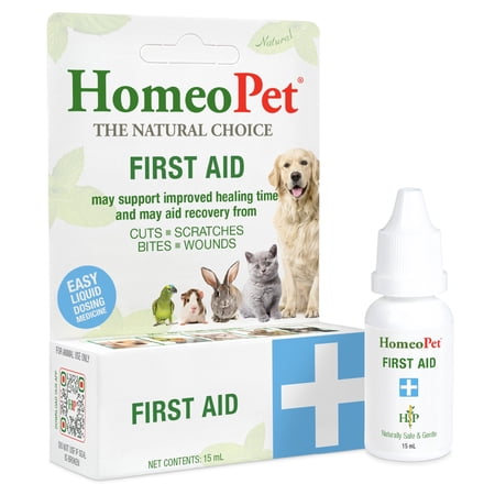 HomeoPet FIRST AID, Oral Wound Care Support Drops for Pets, 15 mL
