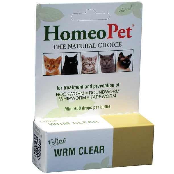 Homeopet Worm Clear Dewormer for Cats, 15 ml