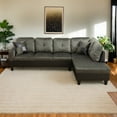 thumbnail image 1 of Homeora L Shaped Sectional Couches, Lounge Modular Sectional Sofa with Ottoman Storage, Modern Comfy L Shaped Couch for Living Room Furniture Sets, Bedroom,Taupe, 1 of 7