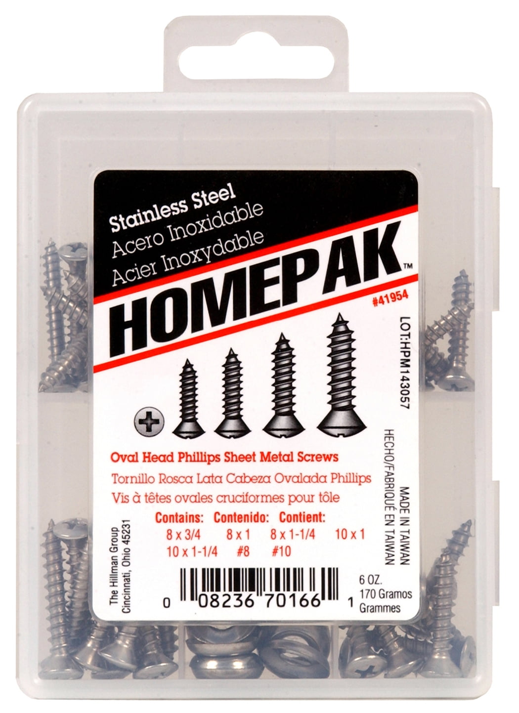 100-Pack Phillips Oval Head Sheet Metal Screws - 18-8 Stainless Steel, 12 X 3/4 Inch, Self-Tapping