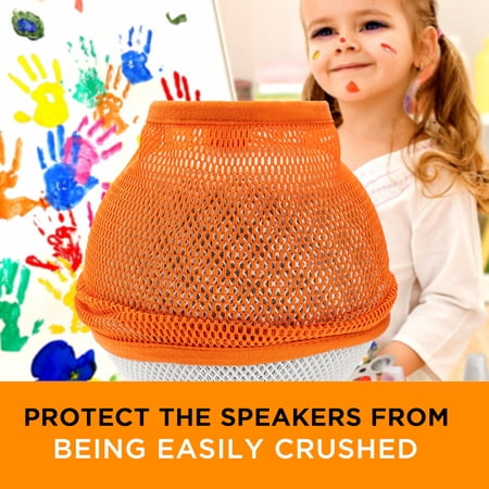 Homepod Mini Speaker Dust Cover Suitable for Homepod Mini Speaker, Mesh Speaker Cloth, Smart Cover with Charging Hole, High-Grade Nylon ,Orange,Pack of 1