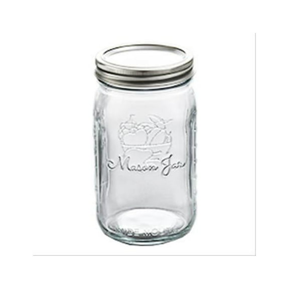 Homepointe X100376 Canning Jars, Glass, Wide Mouth, Quart., 12-Pk. - Quantity 2
