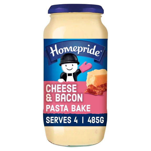 Homepride Cheese & Bacon Pasta Bake Sauce 485g, Imported from Britain