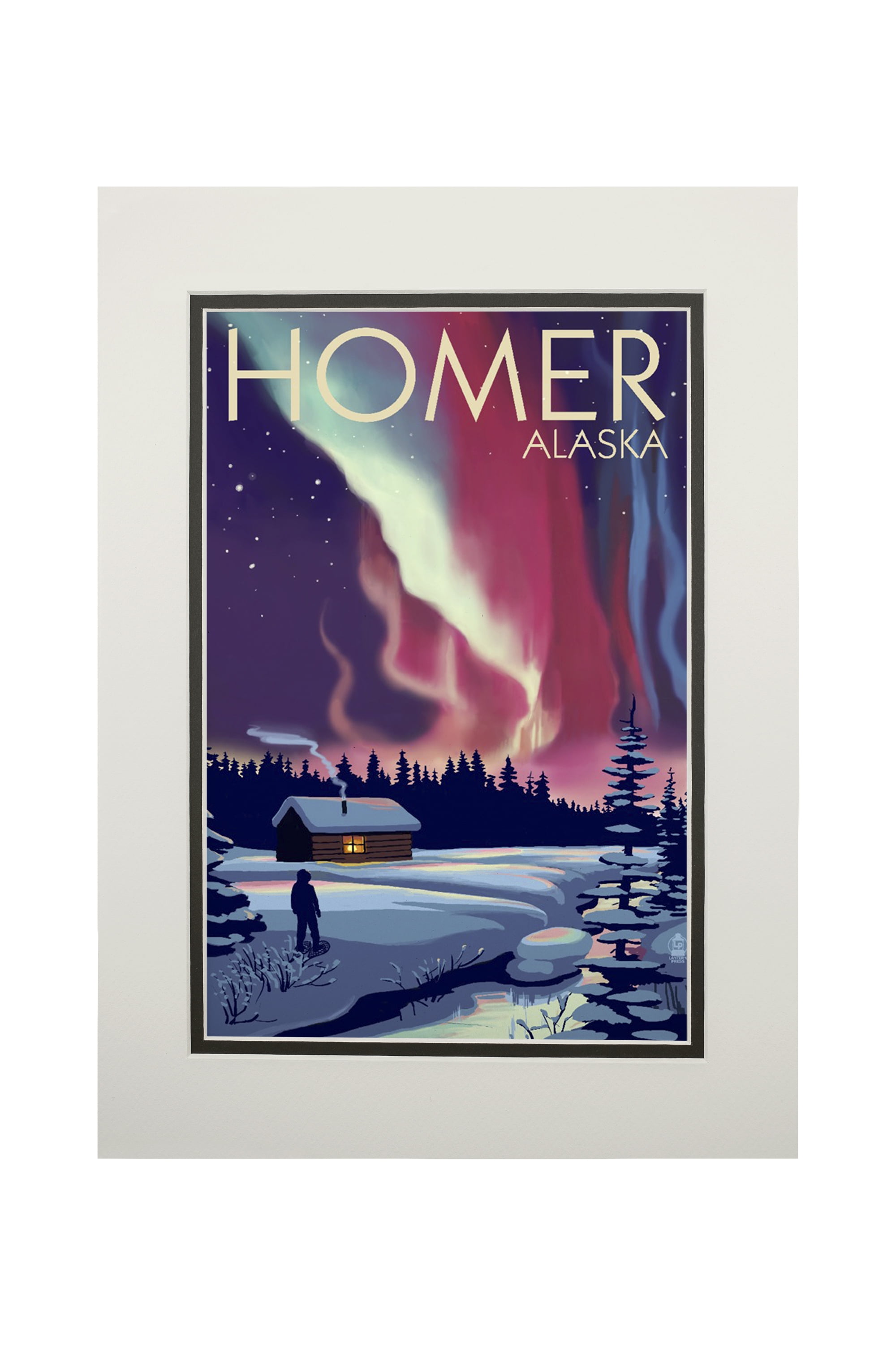 Homer, Alaska, Northern Lights and Cabin