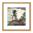thumbnail image 1 of Homer Hurricane Bahamas Painting 8X8 Inch Square Wooden Framed Wall Art Print Picture with Mount, 1 of 4