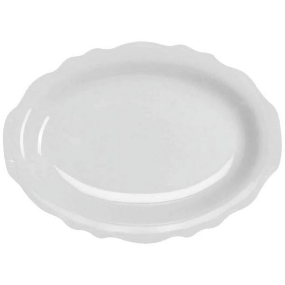 Homer Laughlin 52510000 Carolyn Arctic White 9.9 In. Platter - 24 / CS