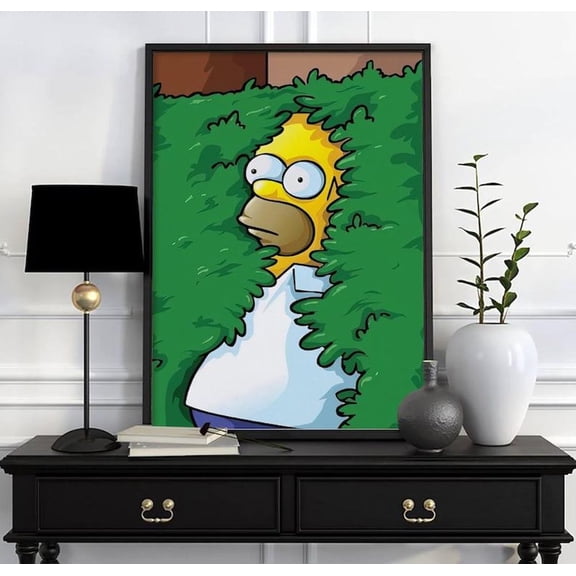 Homer Simpson, Cartoon Character Posters|, Unframed Canvas Size 8x12