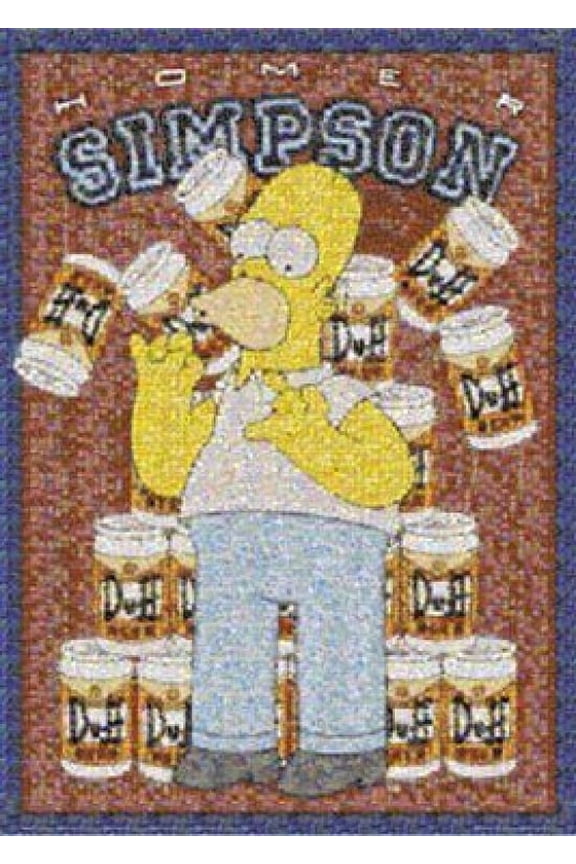 Homer Simpson Duff Collage Poster by (24 x 36)