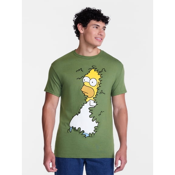 Homer Simpson Men's and Big Men's Graphic Tee with Short Sleeves, Sizes S-3XL