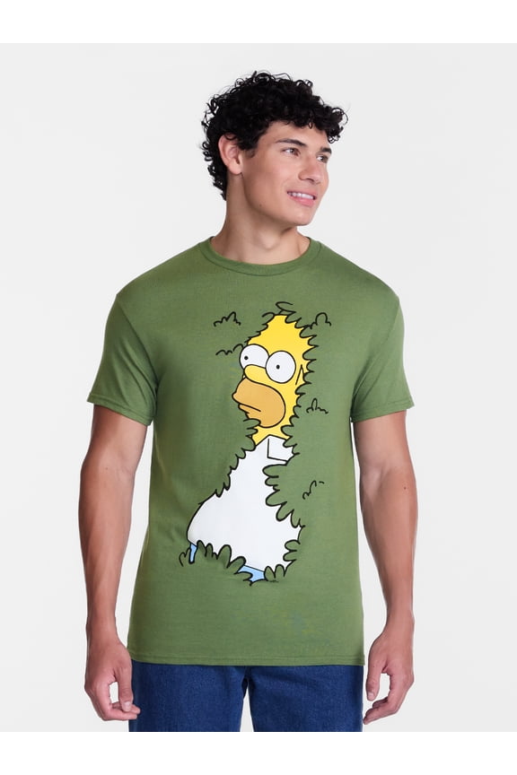Homer Simpson Men's and Big Men's Graphic Tee with Short Sleeves, Sizes S-3XL