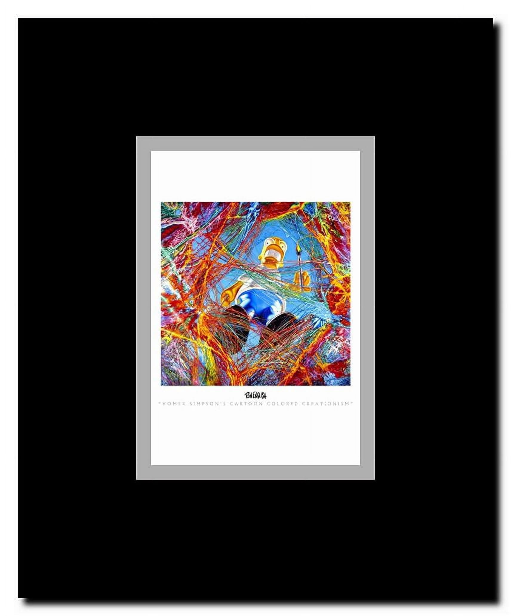 Homer Simpson's Cartoon Colored Creationism Framed Movie Poster