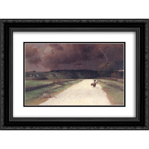Homer Watson 2x Matted 24x20 Black Ornate Framed Art Print 'Before the Storm'