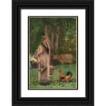thumbnail image 1 of Homer, Winslow 13x18 Black Ornate Wood Framed with Double Matting Museum Art Print Titled - The Milk Maid, 1 of 4