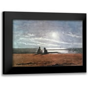 Homer, Winslow 14x11 Black Modern Framed Museum Art Print Titled - Moonlight 1874