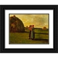 thumbnail image 1 of Homer, Winslow 14x12 Black Ornate Wood Framed with Double Matting Museum Art Print Titled - Haymakers, 1 of 4