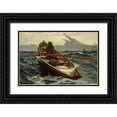 thumbnail image 1 of Homer, Winslow 18x13 Black Ornate Wood Framed with Double Matting Museum Art Print Titled - The Fog Warning, 1 of 4