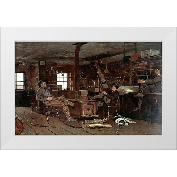 Homer, Winslow 18x13 White Modern Wood Framed Museum Art Print Titled - Country Store