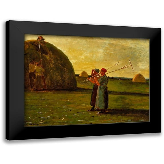 Homer, Winslow 18x15 Black Modern Framed Museum Art Print Titled - Haymakers