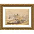 thumbnail image 1 of Homer, Winslow 24x17 Gold Ornate Wood Framed with Double Matting Museum Art Print Titled - Caravan with Covered Wagons Resting, 1 of 4