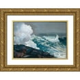 thumbnail image 1 of Homer, Winslow 24x18 Gold Ornate Wood Framed with Double Matting Museum Art Print Titled - Northeaster, 1 of 4