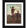 thumbnail image 1 of Homer, Winslow 25x32 Black Ornate Wood Framed with Double Matting Museum Art Print Titled - In Front Of The Guard House, 1 of 4