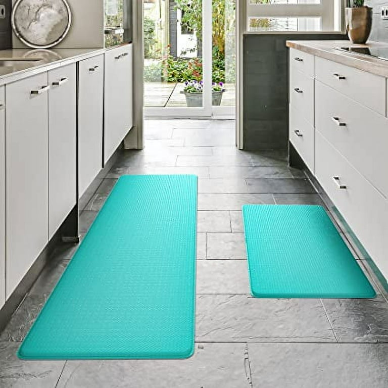  Homergy Anti Fatigue Kitchen Mats for Floor 2 Piece Set, Memory  Foam Cushioned Rugs, Comfort Standing Desk Mats for Office, Home, Laundry  Room, Waterproof & Ergonomic, 17.3x30.3 and 17.3x59 : Home