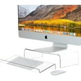 thumbnail image 1 of Homeries Acrylic Monitor Riser & Keyboard Stand for Home, Office, Business, Gamers, Home, Schools | Multi Media Computer Desk Stand | Angled & Tilted Keyboard Tray Riser | Create Ergonomic Working Spa, 1 of 9