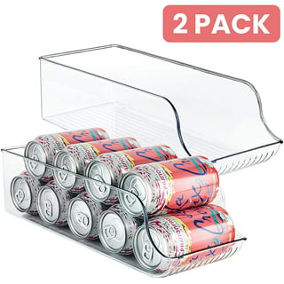 Amazer Soda Can Organizer for Refrigerator for 24 Tall 16OZ Cans, 2-Pack  Stackable Rolling Can Organizer for Pantry/Fridge/Freezer, Soda Pop Can  Dispenser Rack Holder Storage Organizer Bins (White) - Coupon Codes, Promo