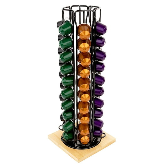 Homeries Coffee Capsule Holder (Holds 60 Carousel Capsules) - Coffee Pod Storage Rack with 360-Degree Rotation – Space Saving Coffee Pod Organizer & Storage