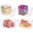 thumbnail image 1 of Homeries Pantry Organizer, Clear Storage Bins, for Kitchen, Pantry, Cabinets, for Storing Packets, Spices, Sauce, Snacks,  Set of 4, Dimensions: 11” x 8” x 6”, 1 of 9