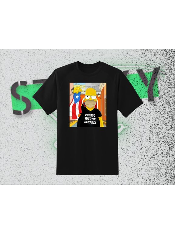 Homero Simpson Puerto Rico se Respeta T-Shirt XS-2XL - Good Gift