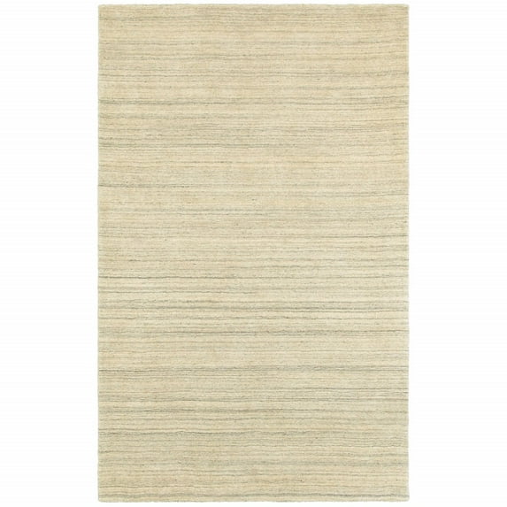 5’ x 8’ Two-toned Beige and GrayArea Rug