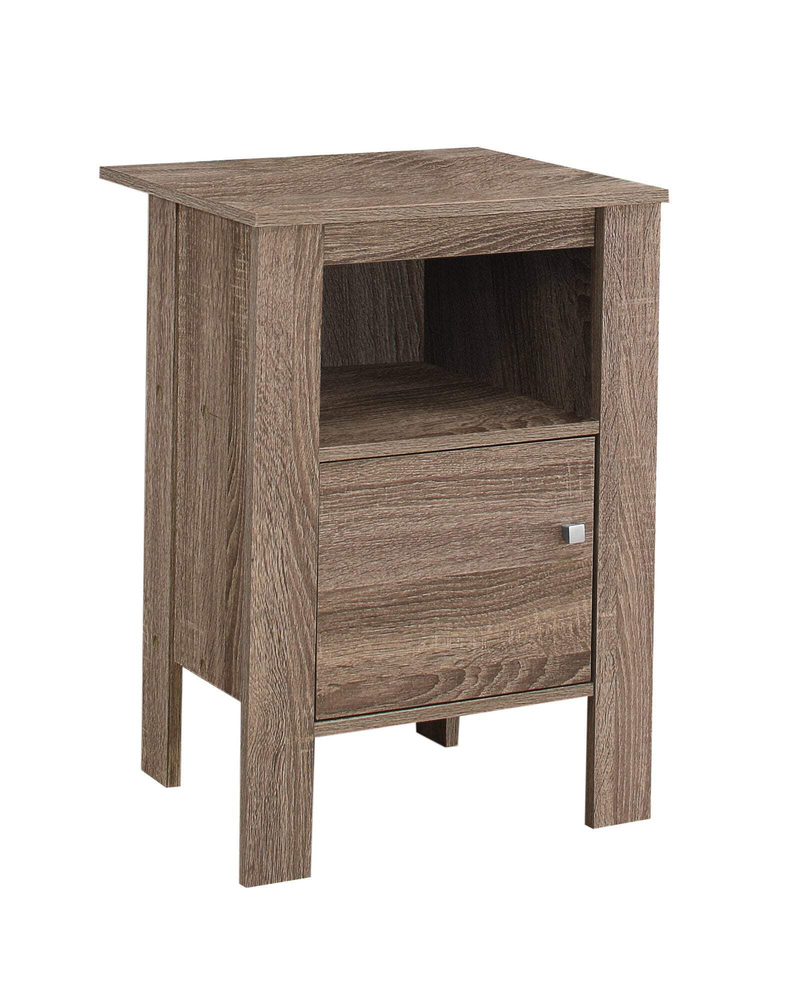 Sophisticated Dark Taupe Rectangular Storage Accent Table