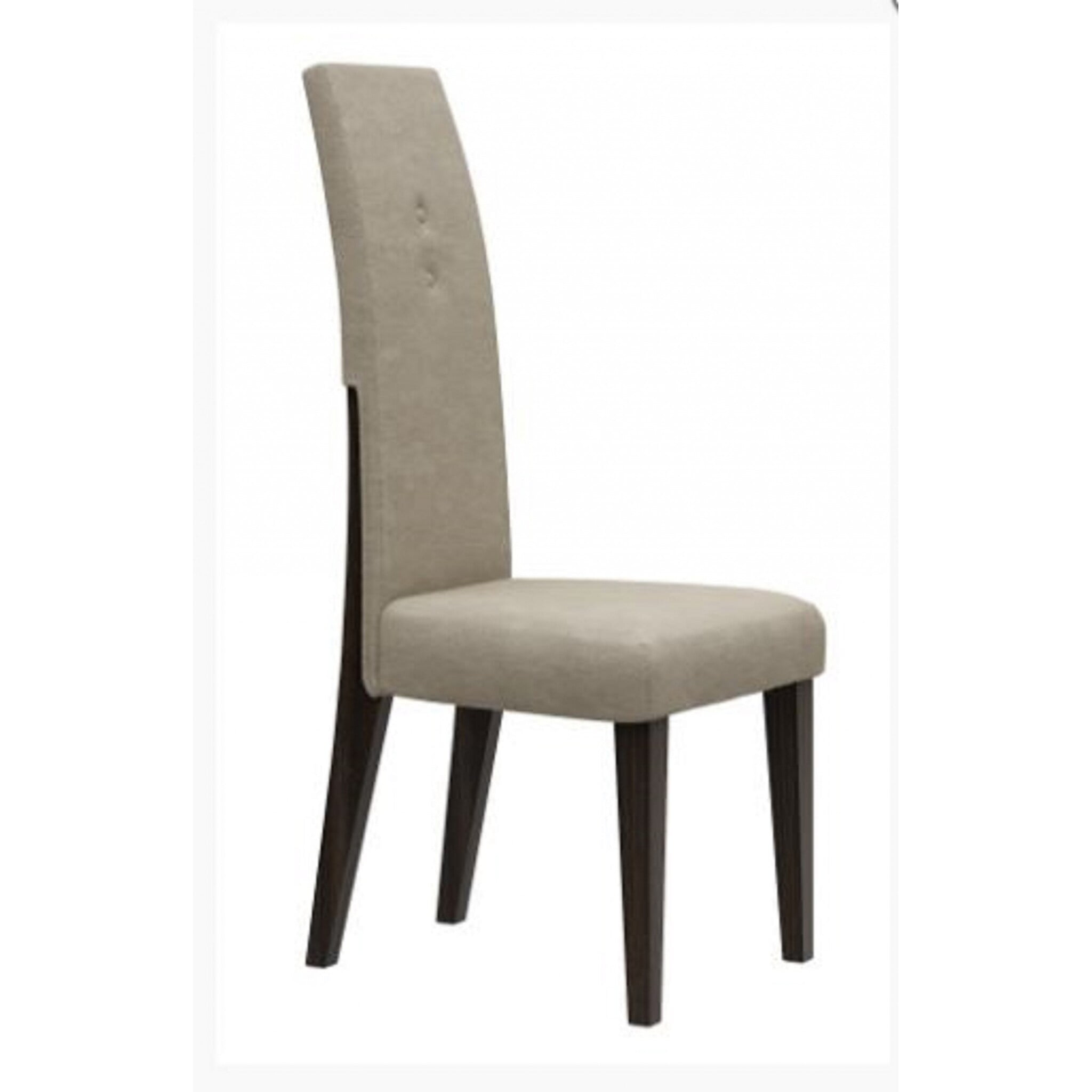 Ladderback Brown Leather Upholstered Side Dining Chair