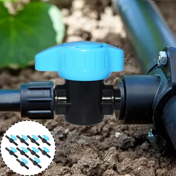 Homerr Barbed Valves No Installation Valves 6Pcs 1/2 Inch Barbed Valve Drip Irrigation Parts Easy Install Leak Proof Adjustable Shut Off Valve for Drip/Sprinkler Systems