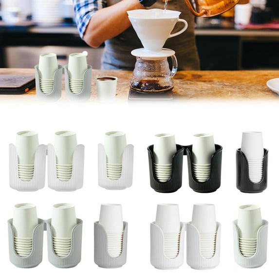 Homerr Bathroom Cup Holder Compact Cup Holder Plastic Cup Holder U-Shaped Grooves, Top-Opening, Ideal for Counters