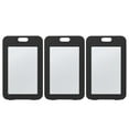 thumbnail image 1 of Homerr Card Holder Badge Sleeve 3Pcs ID Badge Holder with Double-Sided Horizontal Hard Transparent Plastic Case Office ID Card Protector Transparent Card Cover, 1 of 8