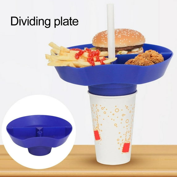 Homerr Dinner Plate With Dividers Microwave safe Serving Plates Divided Plates 3 in 1 Detachable Easy to Clean All in One Tray Bowl Food Container
